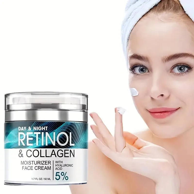 Retinol Moisturizing Cream With Collagen, Hyaluronic Acid, Vitamin C E, Soothes Dry Skin