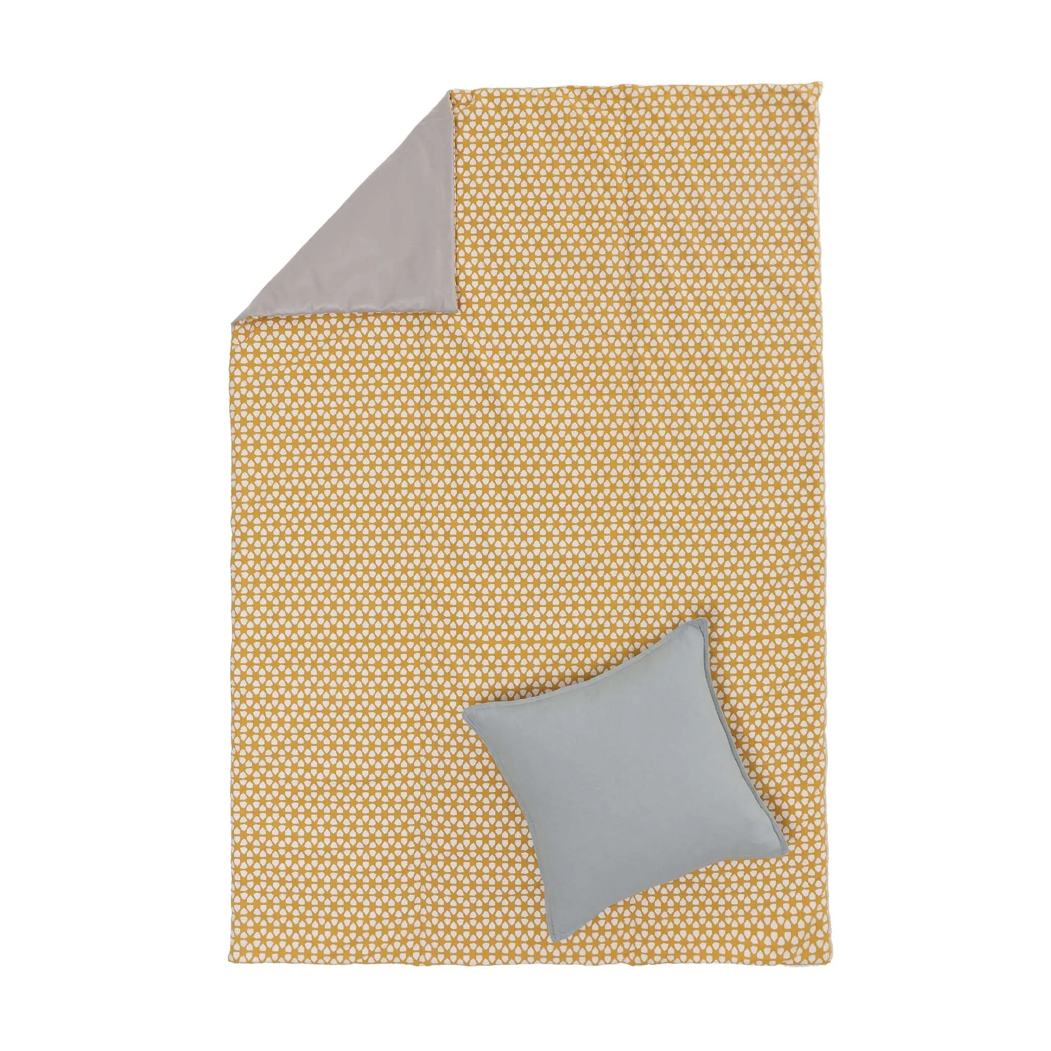 Saldanha Picnic Blanket [Mustard/Stone grey/Natural white]