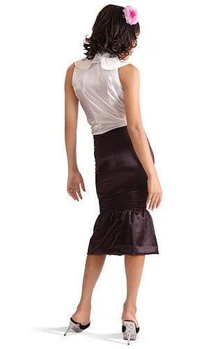 Satin Fishtail Skirt Long