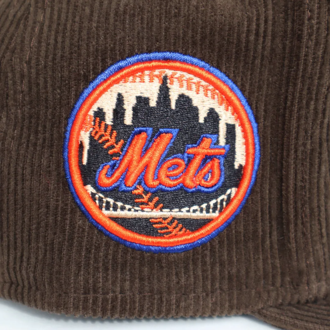 T7L x New York Mets Skyline Patch (Walnut) Corduroy | New Era Snapback