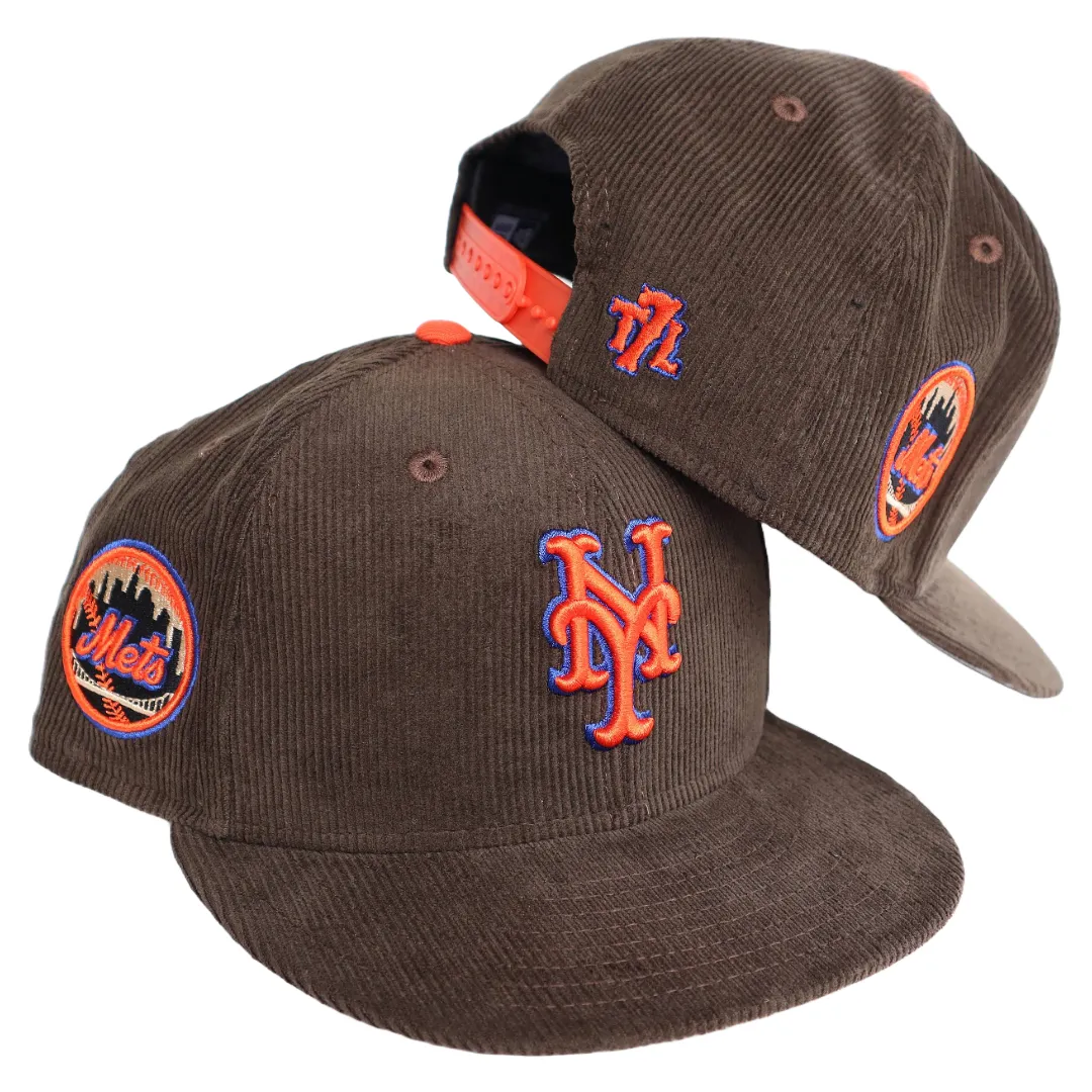 T7L x New York Mets Skyline Patch (Walnut) Corduroy | New Era Snapback