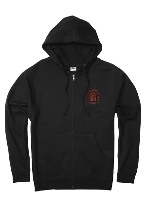 Temple Zip Hoodie - Black