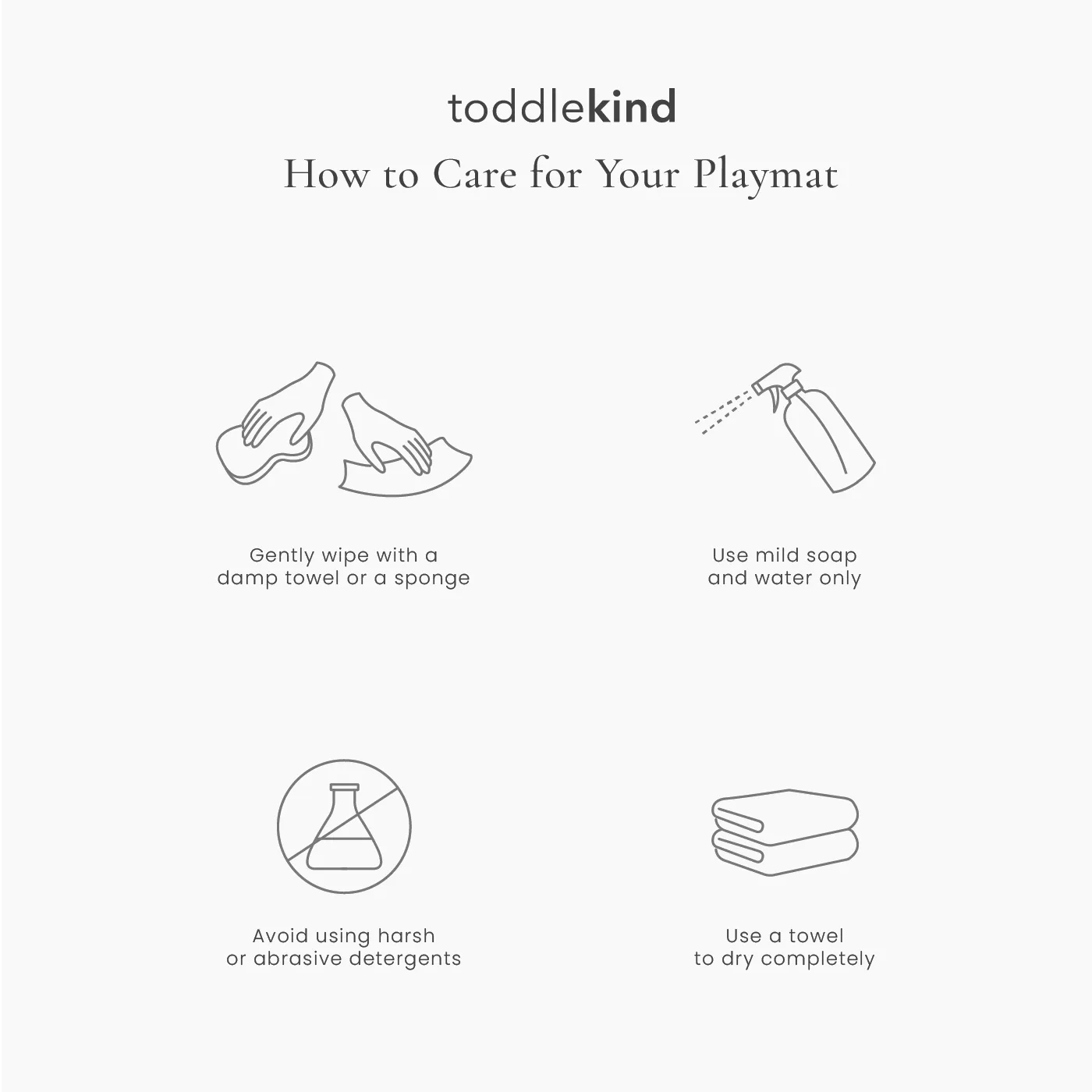 Toddlekind Premium Foam Playmats | Deco - Ecru