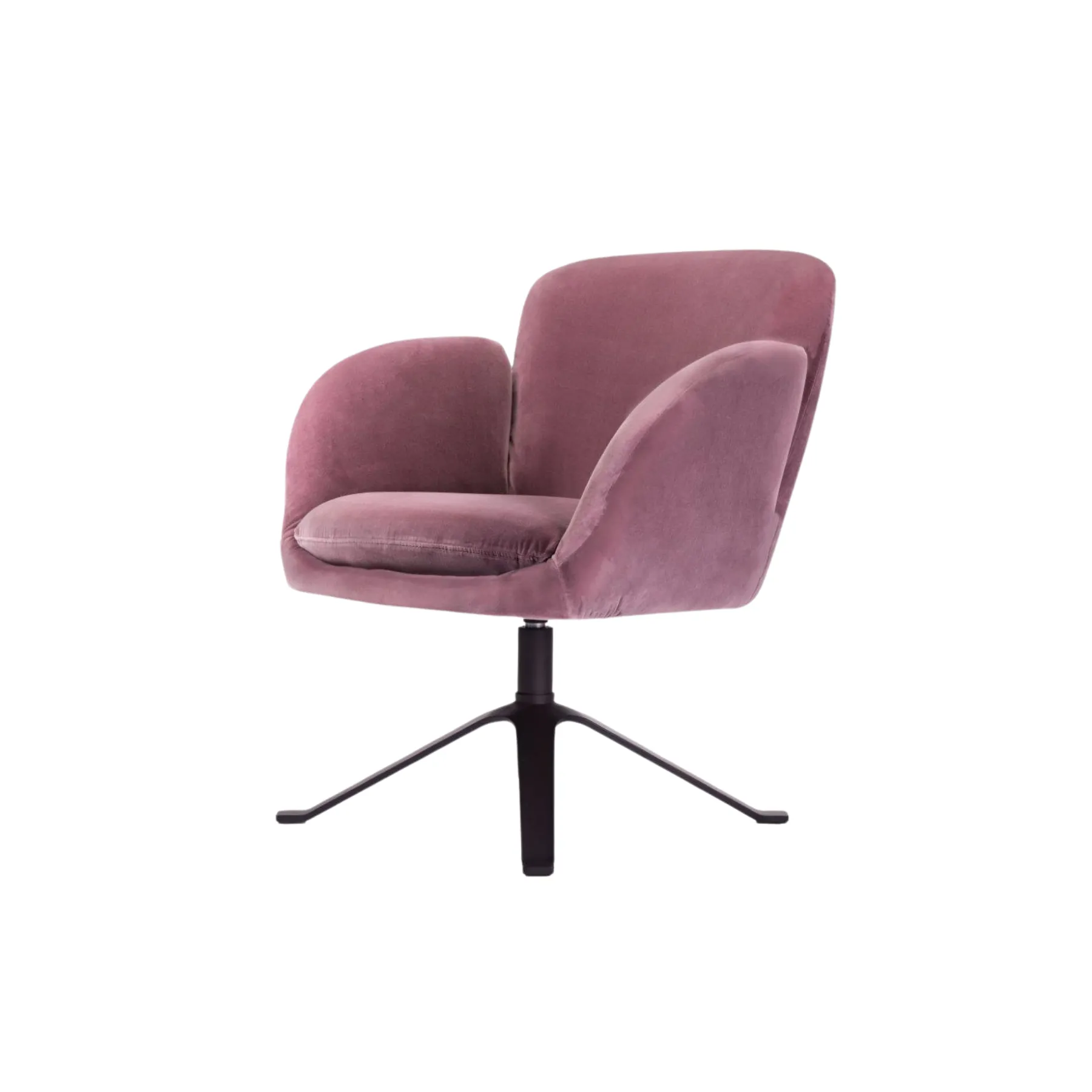 Voss Dark Pink Swivel Armchair