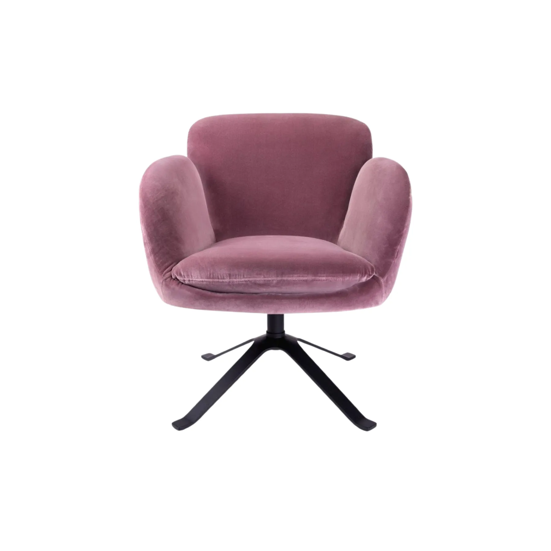 Voss Dark Pink Swivel Armchair